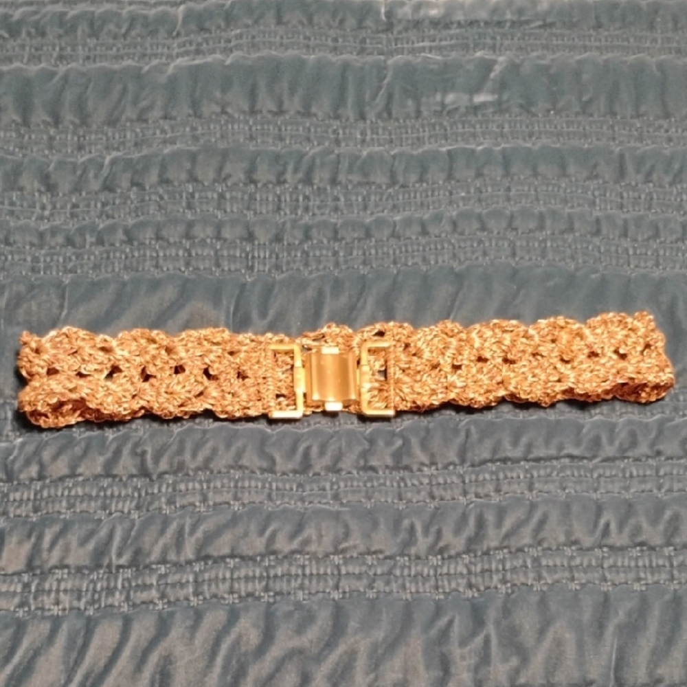 Elegant Gold Braided Women's Belt